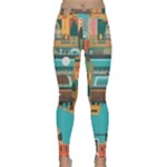 City Painting Town Urban Artwork Classic Yoga Leggings