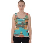 City Painting Town Urban Artwork Velvet Tank Top