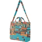 City Painting Town Urban Artwork Square Shoulder Tote Bag