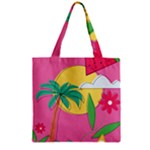 Ocean Watermelon Vibes Summer Surfing Sea Fruits Organic Fresh Beach Nature Zipper Grocery Tote Bag