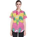 Ocean Watermelon Vibes Summer Surfing Sea Fruits Organic Fresh Beach Nature Women s Short Sleeve Shirt