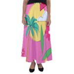 Ocean Watermelon Vibes Summer Surfing Sea Fruits Organic Fresh Beach Nature Flared Maxi Skirt