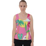 Ocean Watermelon Vibes Summer Surfing Sea Fruits Organic Fresh Beach Nature Velvet Tank Top