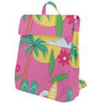 Ocean Watermelon Vibes Summer Surfing Sea Fruits Organic Fresh Beach Nature Flap Top Backpack