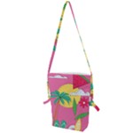 Ocean Watermelon Vibes Summer Surfing Sea Fruits Organic Fresh Beach Nature Folding Shoulder Bag