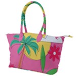 Ocean Watermelon Vibes Summer Surfing Sea Fruits Organic Fresh Beach Nature Canvas Shoulder Bag