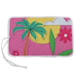 Ocean Watermelon Vibes Summer Surfing Sea Fruits Organic Fresh Beach Nature Pen Storage Case (L)