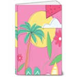 Ocean Watermelon Vibes Summer Surfing Sea Fruits Organic Fresh Beach Nature 8  x 10  Softcover Notebook