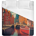 London England Bridge Europe Buildings Architecture Vintage Retro Town City Duvet Cover (King Size)