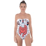 Health Gut Health Intestines Colon Body Liver Human Lung Junk Food Pizza Tie Back One Piece Swimsuit