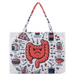 Health Gut Health Intestines Colon Body Liver Human Lung Junk Food Pizza Zipper Medium Tote Bag