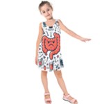 Health Gut Health Intestines Colon Body Liver Human Lung Junk Food Pizza Kids  Sleeveless Dress