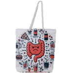 Health Gut Health Intestines Colon Body Liver Human Lung Junk Food Pizza Full Print Rope Handle Tote (Large)