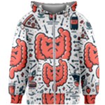 Health Gut Health Intestines Colon Body Liver Human Lung Junk Food Pizza Kids  Zipper Hoodie Without Drawstring