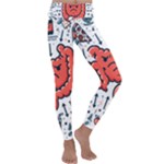 Health Gut Health Intestines Colon Body Liver Human Lung Junk Food Pizza Kids  Lightweight Velour Classic Yoga Leggings