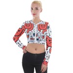 Health Gut Health Intestines Colon Body Liver Human Lung Junk Food Pizza Long Sleeve Cropped Velvet Jacket