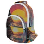 Pretty Art Nice Rounded Multi Pocket Backpack
