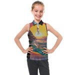 Pretty Art Nice Kids  Sleeveless Polo T-Shirt