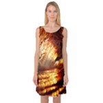 Wave Art Mood Water Sea Beach Sleeveless Satin Nightdress