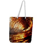 Wave Art Mood Water Sea Beach Full Print Rope Handle Tote (Large)