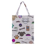 Cat Dog Pet Doodle Cartoon Sketch Cute Kitten Kitty Animal Drawing Pattern Classic Tote Bag