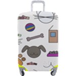 Cat Dog Pet Doodle Cartoon Sketch Cute Kitten Kitty Animal Drawing Pattern Luggage Cover (Large)