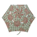 Bear Cartoon Pattern Strawberry Rainbow Nature Animal Cute Design Mini Folding Umbrellas