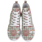 Bear Cartoon Pattern Strawberry Rainbow Nature Animal Cute Design Men s Lightweight High Top Sneakers