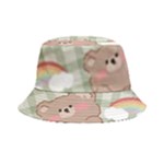 Bear Cartoon Pattern Strawberry Rainbow Nature Animal Cute Design Bucket Hat