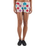 Abstract Art Pattern Colorful Artistic Flower Nature Spring Yoga Shorts