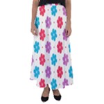 Abstract Art Pattern Colorful Artistic Flower Nature Spring Flared Maxi Skirt