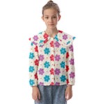 Abstract Art Pattern Colorful Artistic Flower Nature Spring Kids  Peter Pan Collar Blouse