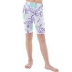 Fish Lilies Sea Aquatic Flowers Algae Bubble Animal Wildlife Nature Ocean Kids  Mid Length Swim Shorts