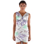 Fish Lilies Sea Aquatic Flowers Algae Bubble Animal Wildlife Nature Ocean Wrap Front Bodycon Dress