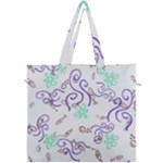 Fish Lilies Sea Aquatic Flowers Algae Bubble Animal Wildlife Nature Ocean Canvas Travel Bag