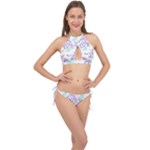 Fish Lilies Sea Aquatic Flowers Algae Bubble Animal Wildlife Nature Ocean Cross Front Halter Bikini Set