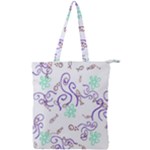 Fish Lilies Sea Aquatic Flowers Algae Bubble Animal Wildlife Nature Ocean Double Zip Up Tote Bag