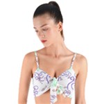 Fish Lilies Sea Aquatic Flowers Algae Bubble Animal Wildlife Nature Ocean Woven Tie Front Bralet