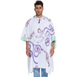 Fish Lilies Sea Aquatic Flowers Algae Bubble Animal Wildlife Nature Ocean Men s Hooded Rain Ponchos