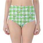 Frog Cartoon Pattern Cloud Animal Cute Seamless Classic High-Waist Bikini Bottoms