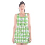 Frog Cartoon Pattern Cloud Animal Cute Seamless Scoop Neck Skater Dress