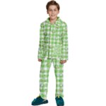 Frog Cartoon Pattern Cloud Animal Cute Seamless Kids  Long Sleeve Velvet Pajamas Set