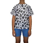 Bacteria Virus Monster Pattern Kids  Short Sleeve Swimwear