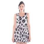 Bacteria Virus Monster Pattern Scoop Neck Skater Dress