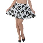 Bacteria Virus Monster Pattern Velvet Skater Skirt