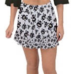 Bacteria Virus Monster Pattern Fishtail Mini Chiffon Skirt