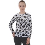 Bacteria Virus Monster Pattern Women s Long Sleeve Raglan T-Shirt