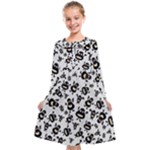 Bacteria Virus Monster Pattern Kids  Midi Sailor Dress