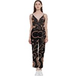 Background Beautiful Decorative Wallpaper Decor Backdrop Digital Graphic Design Trends Unique Style V-Neck Camisole Jumpsuit