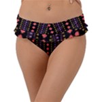 Beautiful Digital Graphic Unique Style Standout Graphic Frill Bikini Bottoms